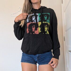 Zion Rootswear, Bob Marley Hoodie, black, color block Size Small